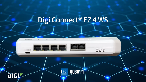 Digi Connect® EZ WS: conectividad de serie a IP de nivel médico para una atención al paciente segura