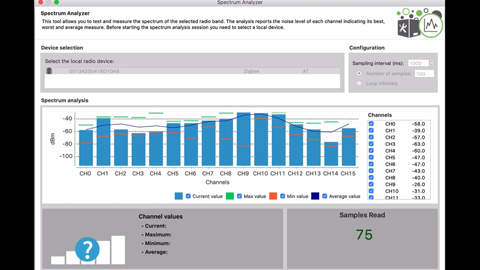 2,4 GHz: Analizador de espectro Digi XCTU para módulos de 2,4 GHz