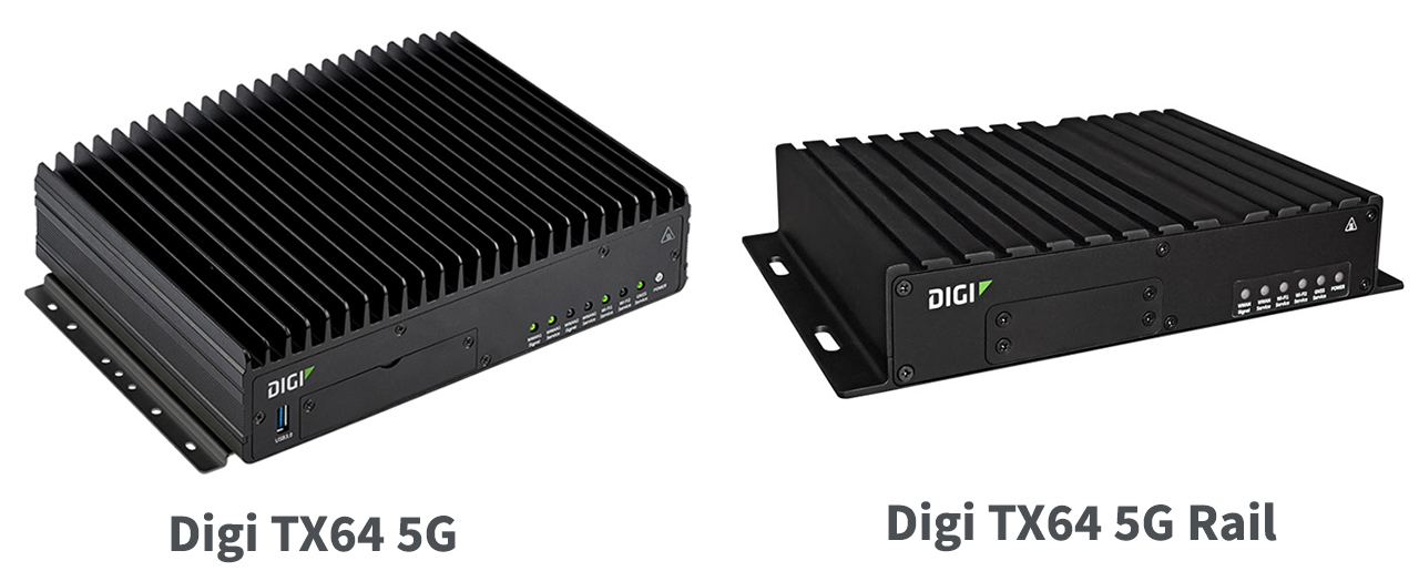 Digi TX64 5G y Digi TX64 5G Rail