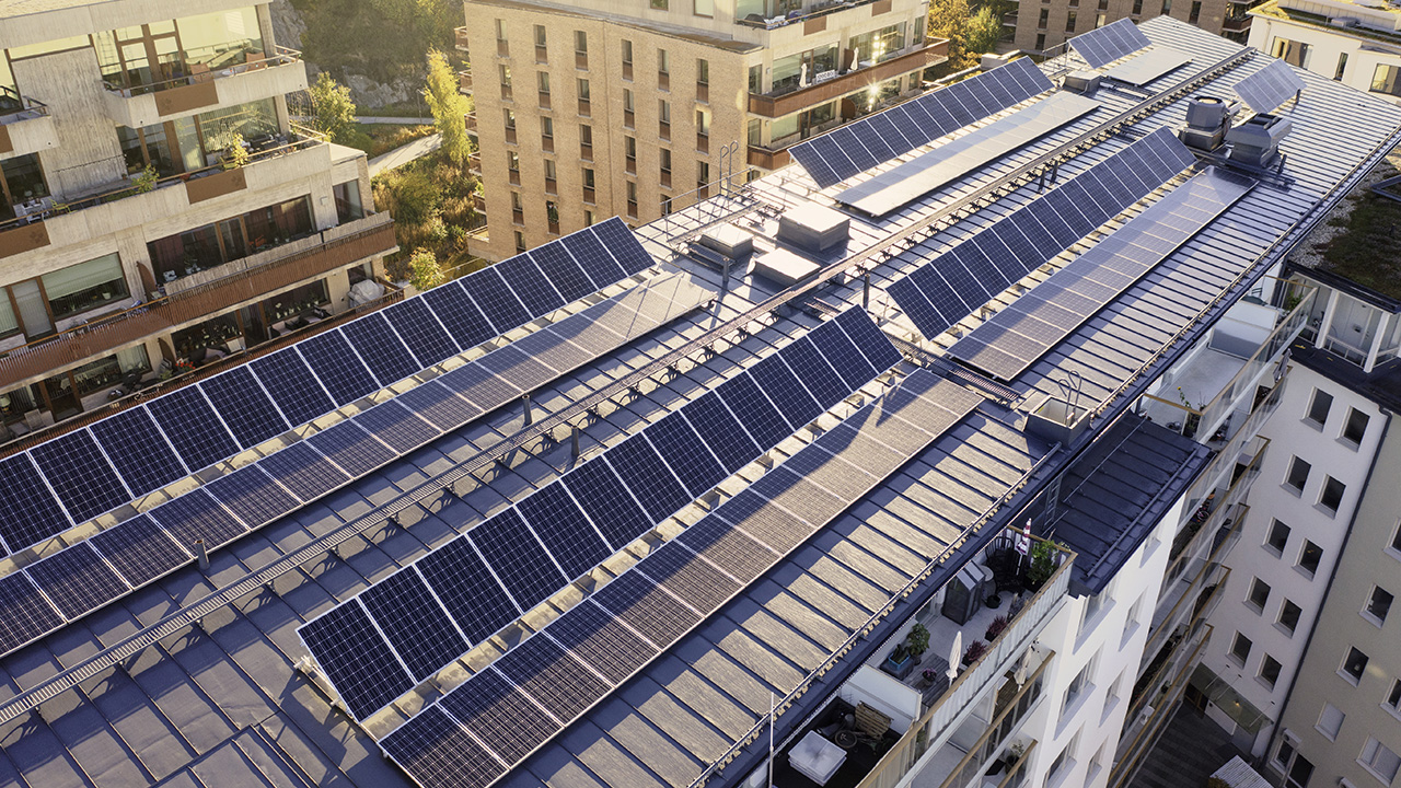 Energía solar en el tejado