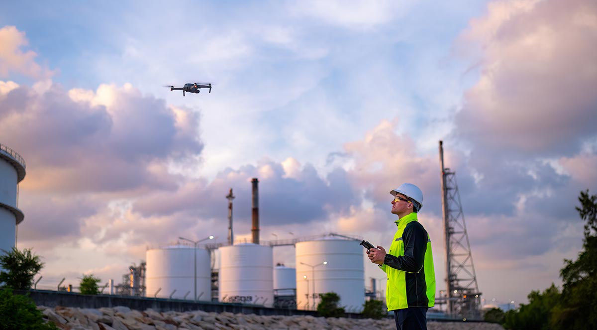 Tecnologías del petróleo y el gas y vigilancia con drones