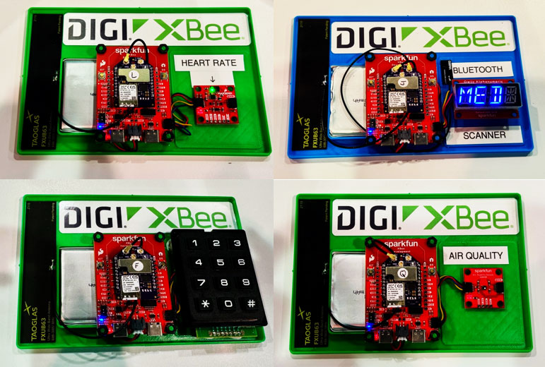 Tipos de sensores en el laboratorio de sensores XBee