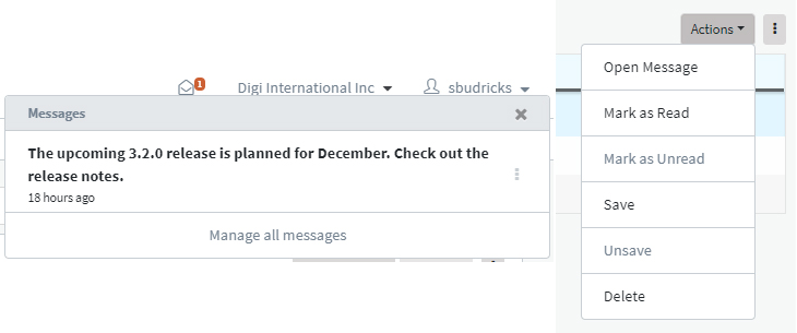 Digi Remote Manager notifications