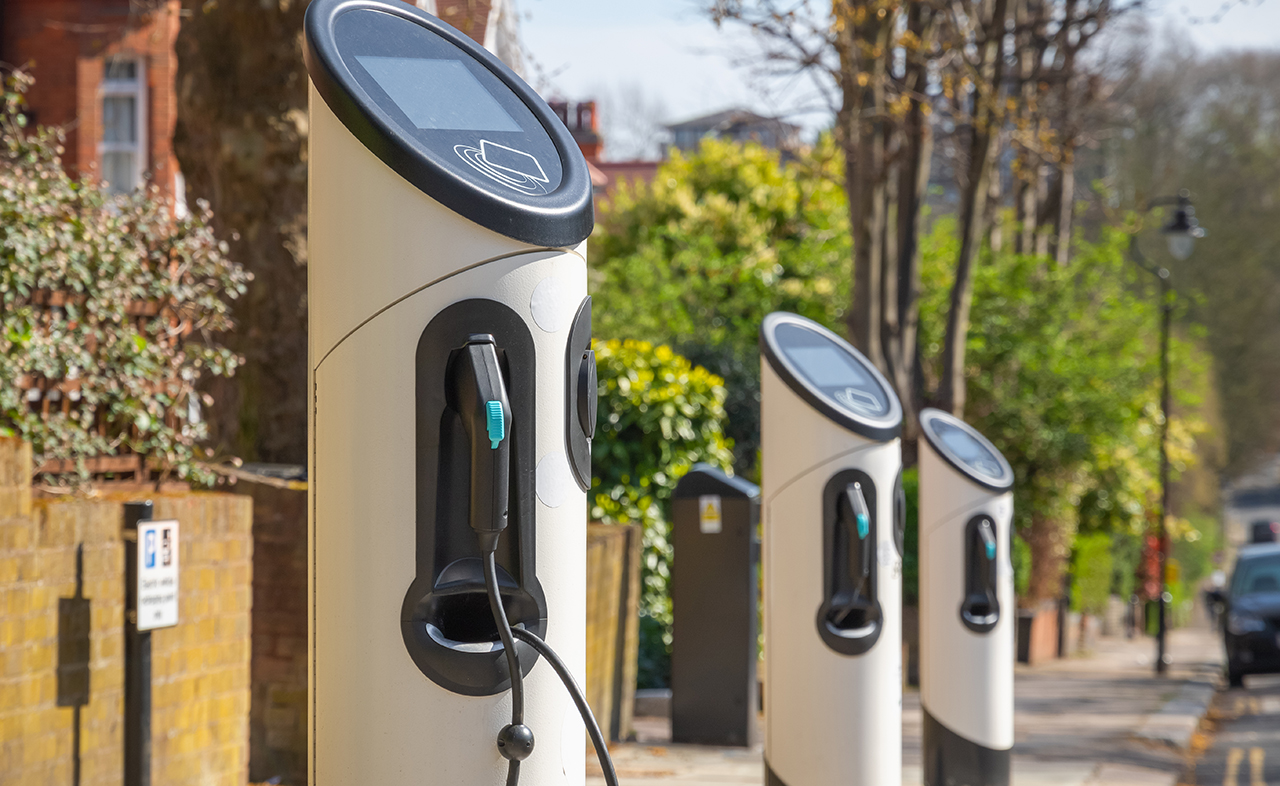 Solar powered electric vehicle charging stations