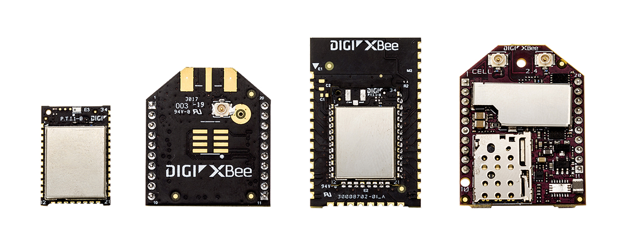 Digi XBee factores de forma de la familia