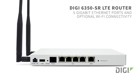 Router LTE Digi 6350-SR con conectividad WAN y WWAN 