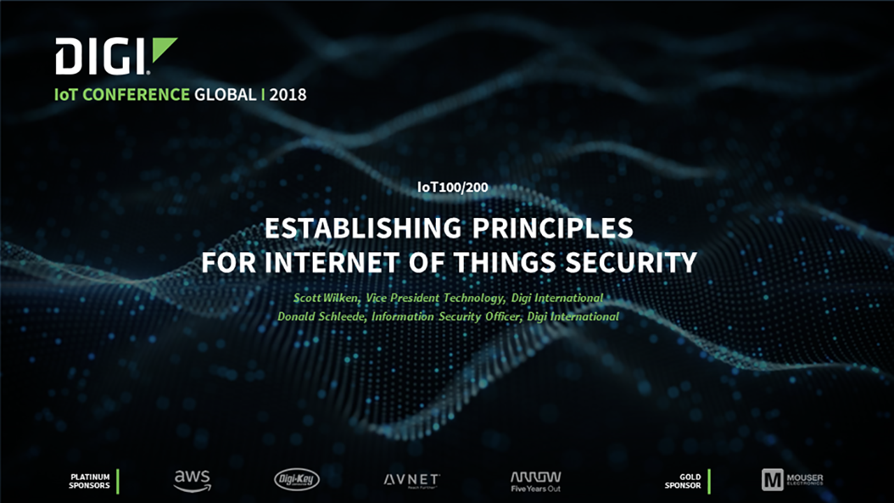 Establecimiento de principios para la seguridad del Internet de las cosas (IoT)