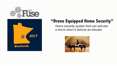 Drone equipado con seguridad para el hogar