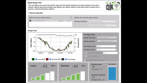 Herramienta de prueba de alcance Digi XCTU