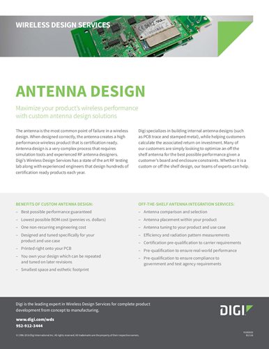Ficha técnica del diseño de la antena