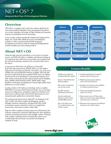 NET+OS 7: Plataforma integrada de desarrollo de sistemas operativos en tiempo real