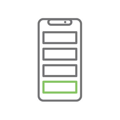 Icono de smartphone que representa la aplicación móvil Digi Axess.
