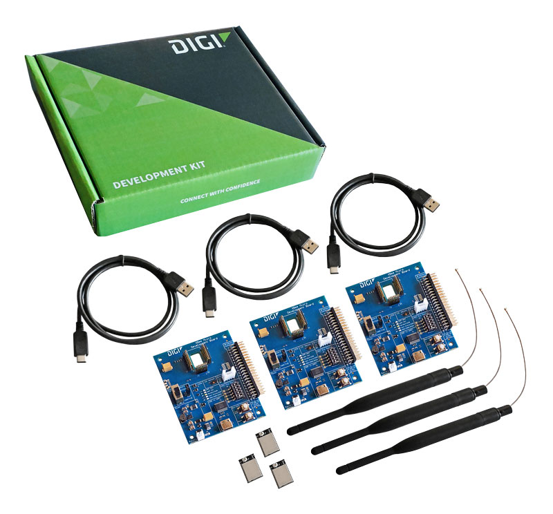 Digi XBee XR 868 Development Kit with Digi XBee XR 868 MHz MMT, U.FL antenna connector plus antennas and development board